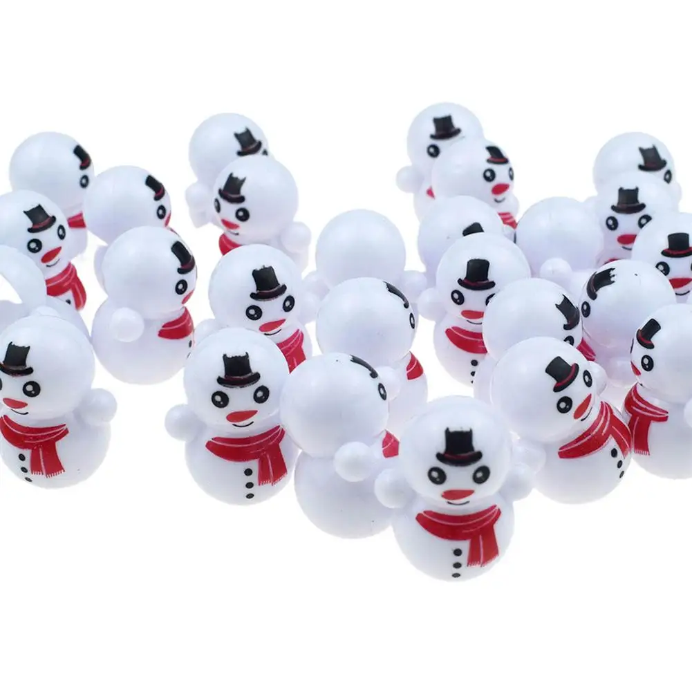

21pcs Snowman Roly Poly Toy Plastic Rolling Wobbling Toys For Children Tumbler Doll Children's Christmas Stocking Stuffing