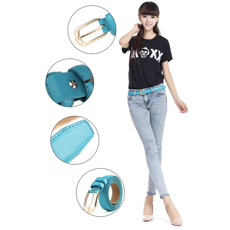 

Red belt ladies waist belts for women gold buckle genuine leather cinturon mujer fashion korean style cinto femme waistband 2020