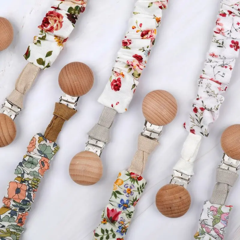 

Baby Infant Cotton Pacifier Clip for Newborn Teething Soother Chew Dummy Chains Baby Teething Holder