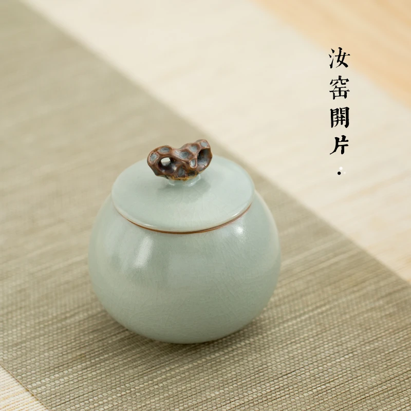 

Chinese Ceramic Tea Box Handmade Seal Moisture Proof Mini Vintage Sugar Container Tea Box Organizer Caja De Te Teaware DG50TC