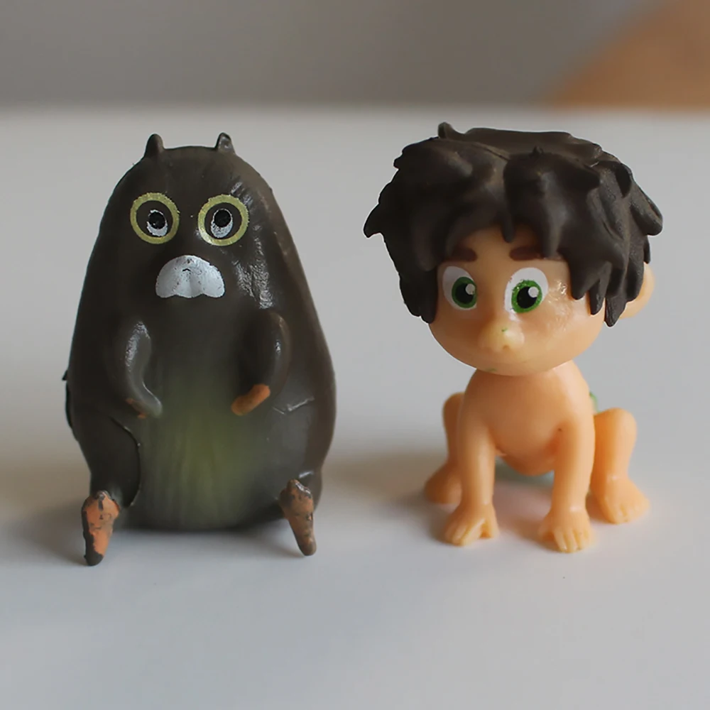 3-7cm 12 unids/lote pel&iacute;cula del buen dinosaurio de acci&oacute;n | PVC figuras de acci&oacute;n Arlo lugar Henry Butch Mini mu&ntilde;eca de juguete MODELO DE Topper de la torta-2