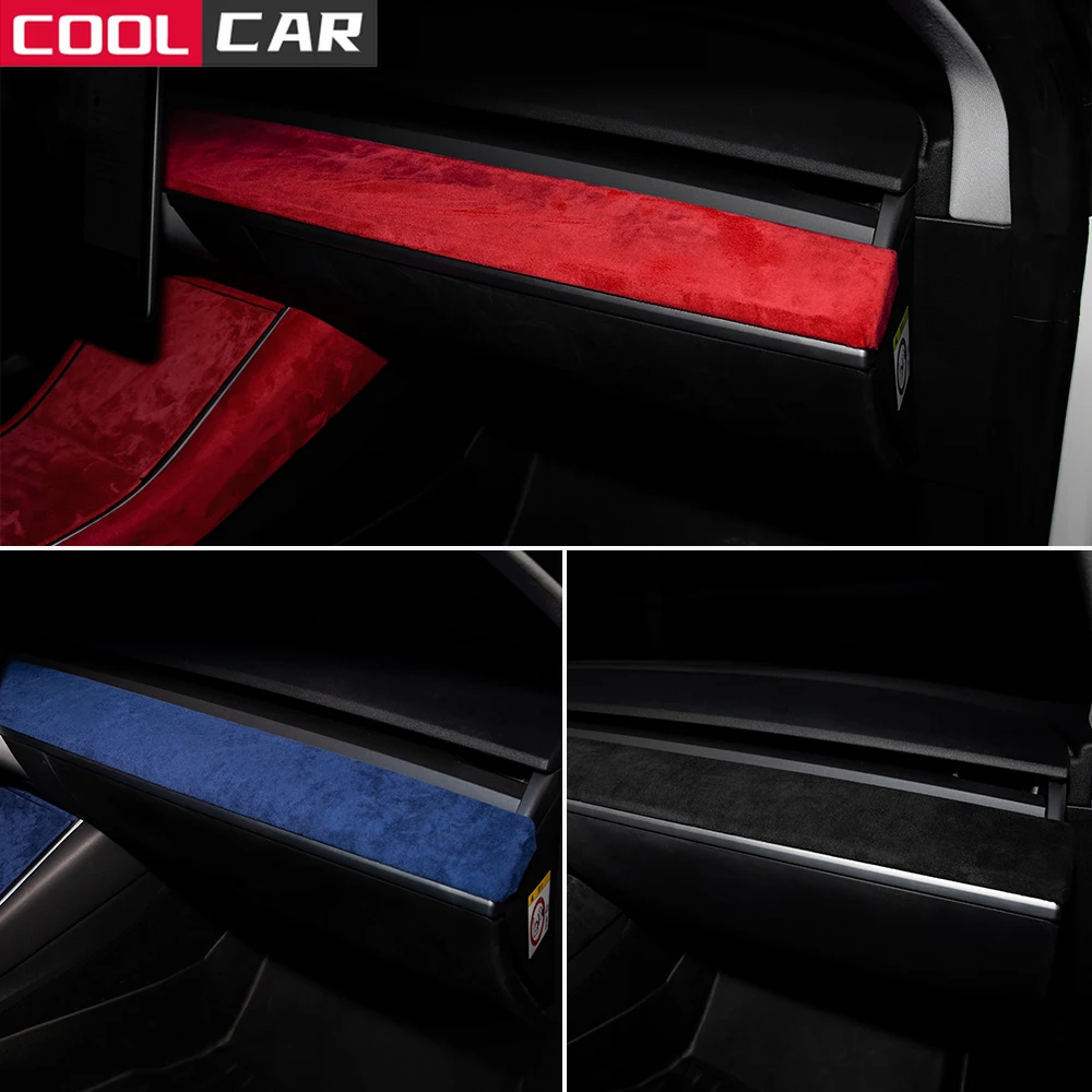 Отделка центральной консоли автомобиля для Tesla Model 3 аксессуары замшевая защита