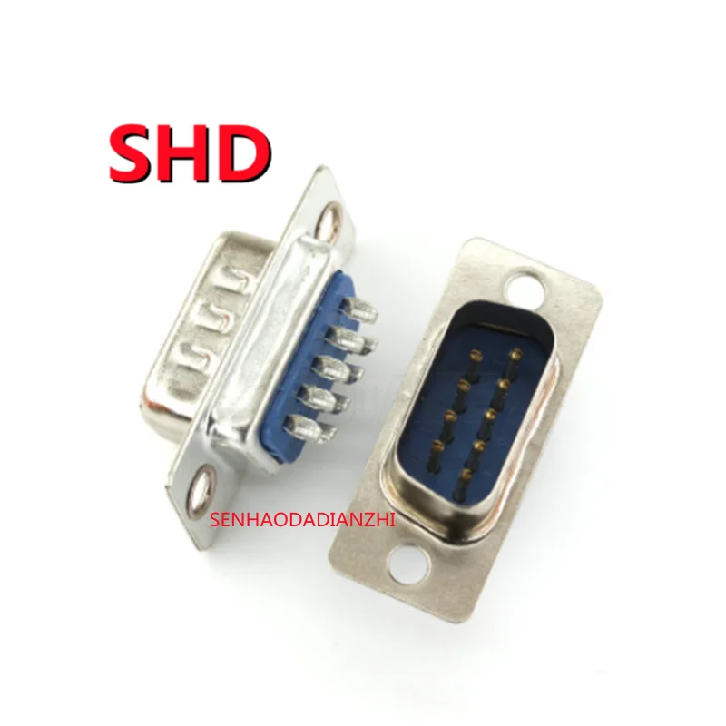 

5pcs welding wire type DB head blue glue serial port socket DB9 / 15 / 25 / 37 male / female RS232 connector COM port