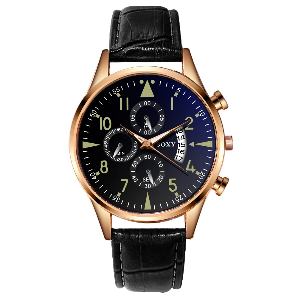 Black Rose Gold Мужские часы s relogio masculino SOXY мужские часы классические золотые Календарь Кварцевые Мужские кварцевые наручные часы светящиеся часы saati - Цвет: Black Rose Gold