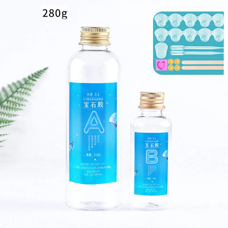 

Новый набор эпоксидной смолы кристально чистый отвердитель набор легко смешивать DIY принадлежности для художественного литья смолы ювелир...