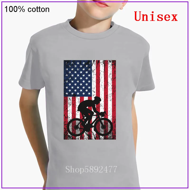 Одежда для мальчиков и девочек патриотическая футболка с американским флагом 4