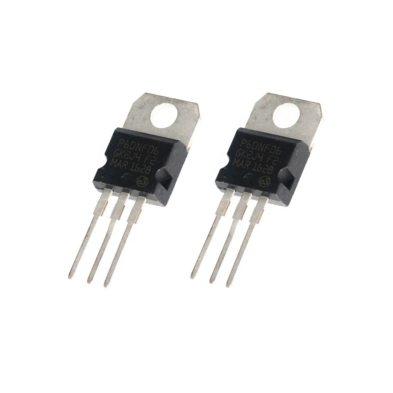 10PCS/LOT STP60NF06 P60NF06 60A 60V 60N06 60NF06 TO-220 TO220 Transistor MOSFET New Original Good Quality Chipset