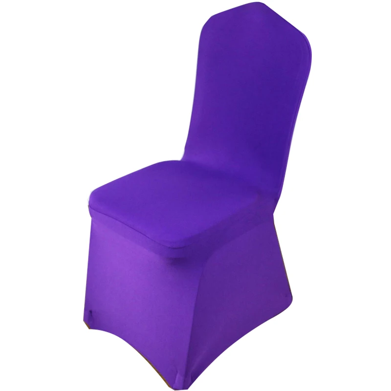 

Thickened Elastic Wedding Banquet Chair Cover Hotel Universal Celebration Seat Chair Covers 16 Solid Colors Polyester Chair Case