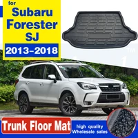 for subaru forester sj 2013 2018 boot cargo liner rear trunk floor mat tray carpet pad protector mud kick 2014 2015 2016 2017