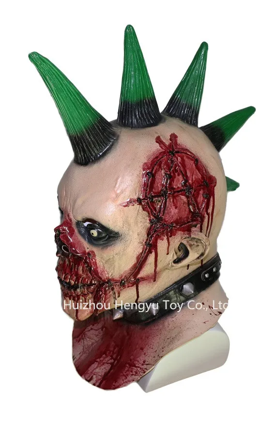

Punk Zombie Adult Latex Rocker Mask Walker Horror Halloween Mask