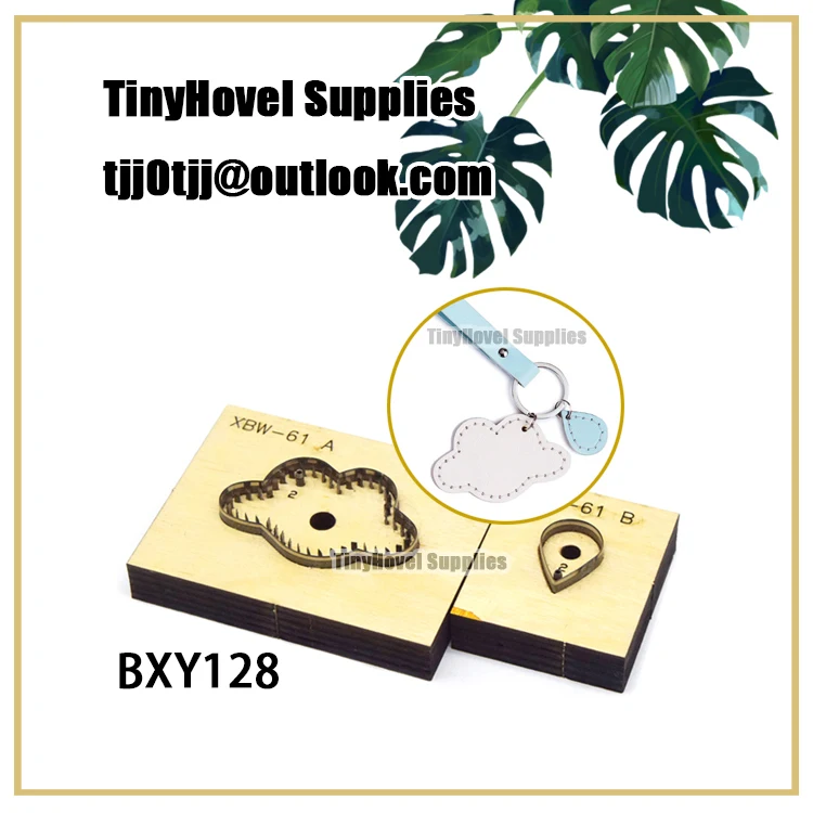 Очаровательная стальная линейка The Cloud Rain, деревянная высечка, режущая форма для кожи, стальной дырокол для кожаных изделий (BXY128) _ TinyHovel