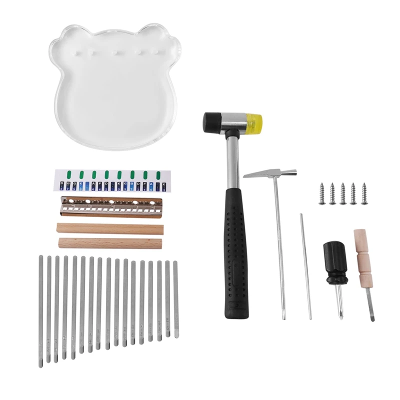 

17 Keys Kalimba Acrylic Thumb Piano DIY Musical Instrument Finger Piano,Gifts for Kids Beginners