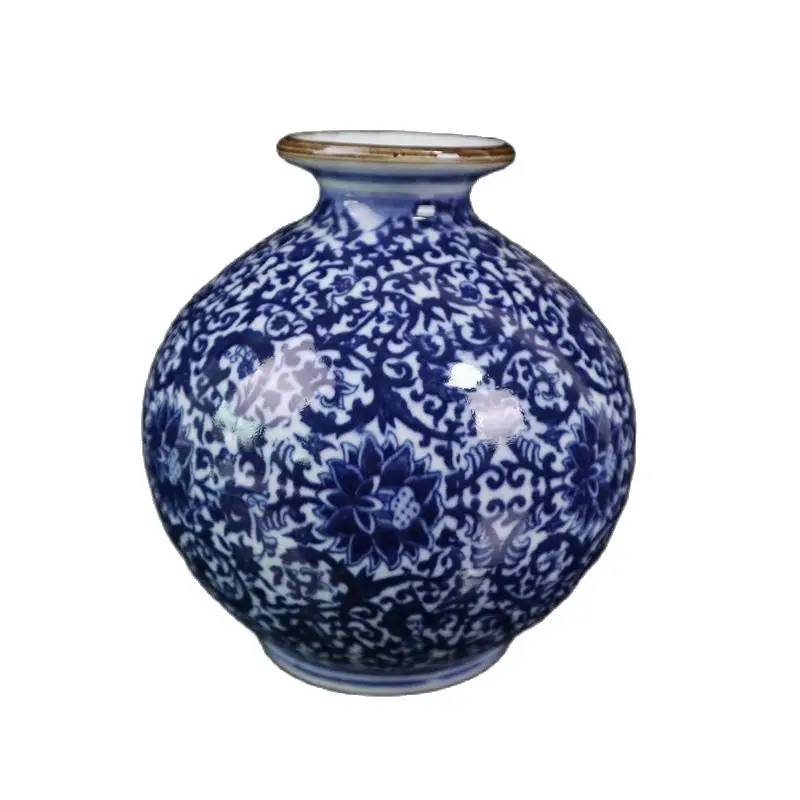 

Chinese Old Porcelain Blue And White Lotus Vase