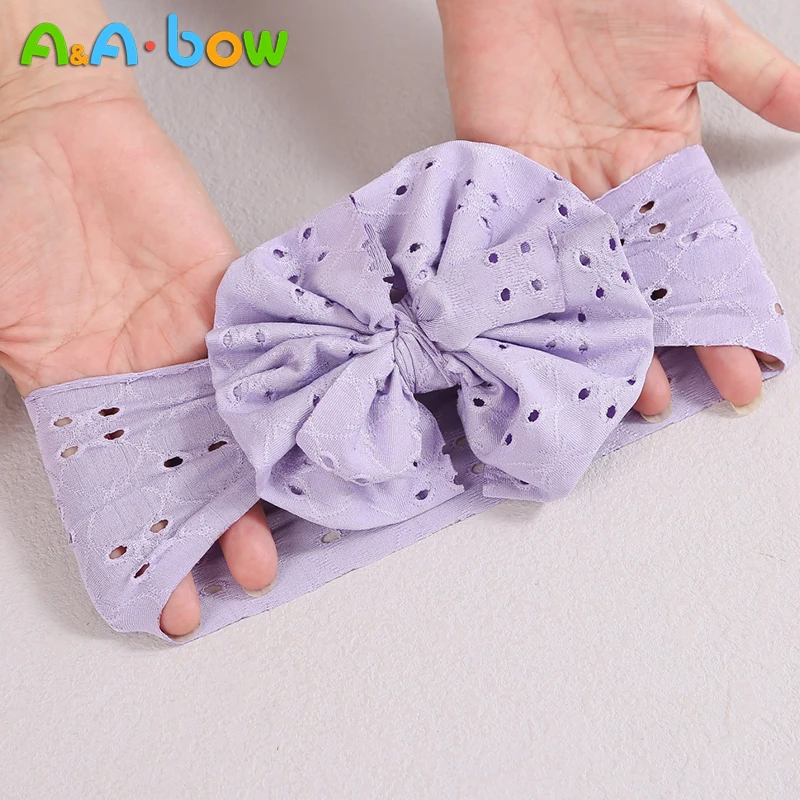 Breathable Soft Big Bowknot Baby Headband for Newborn Infant Turban Wide Bow Headwrap Girl Elastic Nylon Baby Hair Accessories