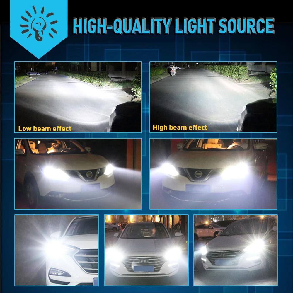 

2x H4 H7 LED Car Headlight Bulbs For Mercedes W203 W204 W205 Auto Headlamp 6000K 80W 20000LM LED H1 H8 H11 High Low Beam 12V 24V