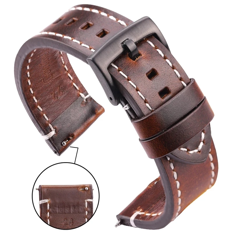 

Leather Watch band For Samsung Galaxy Watch3 45mm / Active3 45mm / Galaxy 46mm /Gear S3/ Gear2 R380/ Gear2 Neo R381/ Live R382