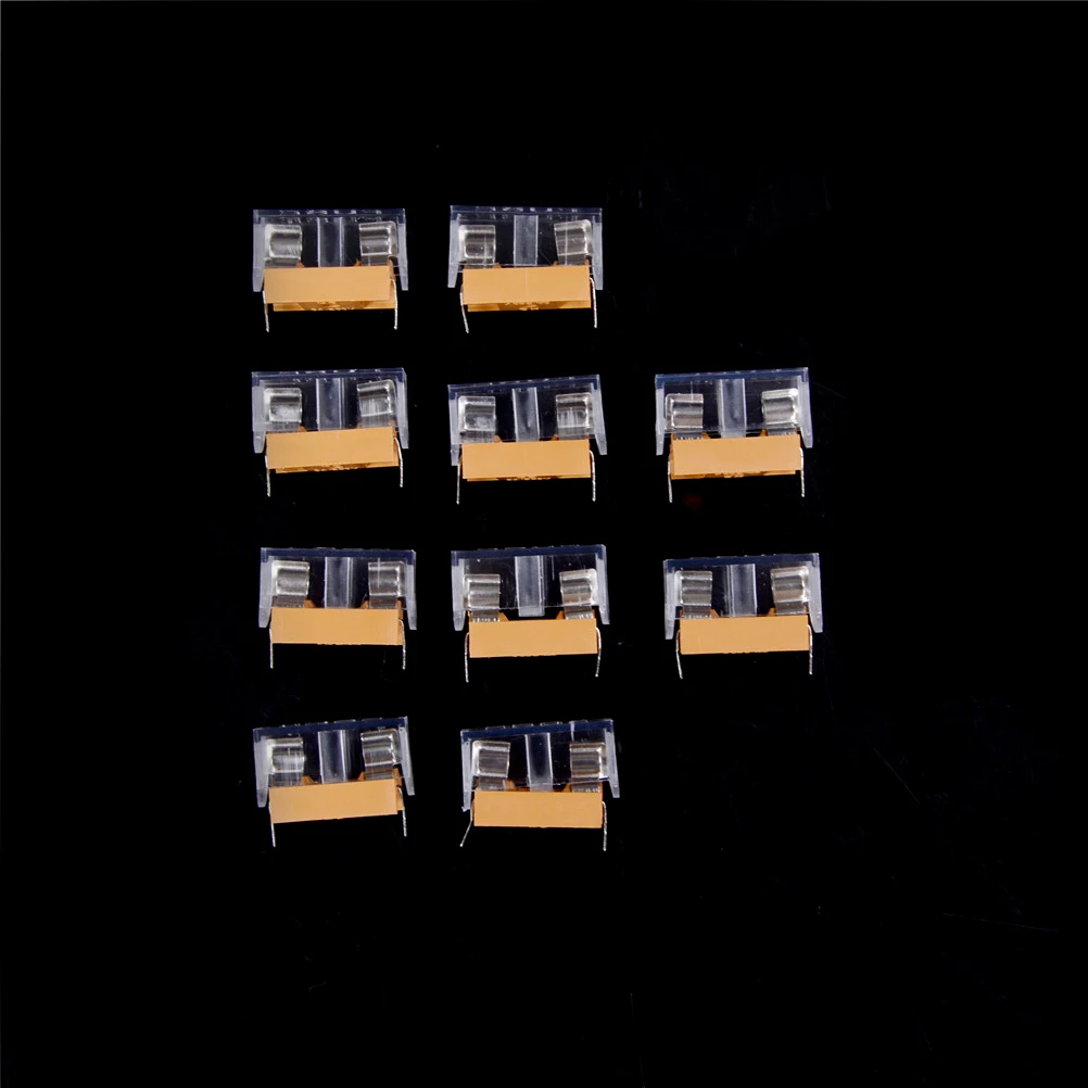 10 шт. 5*20 мм стеклянный держатель предохранителя с прозрачной крышкой страховая