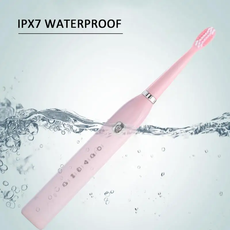 Электрическая массажная зубная щетка 6 зубчатая USB зарядка Водонепроницаемая