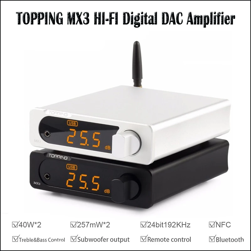 TOPPING MX3 аудио усилитель USB DAC Hifi Bluetooth Amp PCM5102A цифровой с усилителем для наушников на