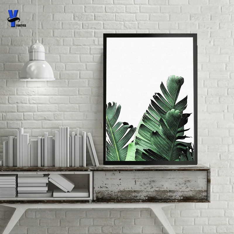 Современный Cuadro красивый домик с зелеными листьями кактус растение холст A4 принт