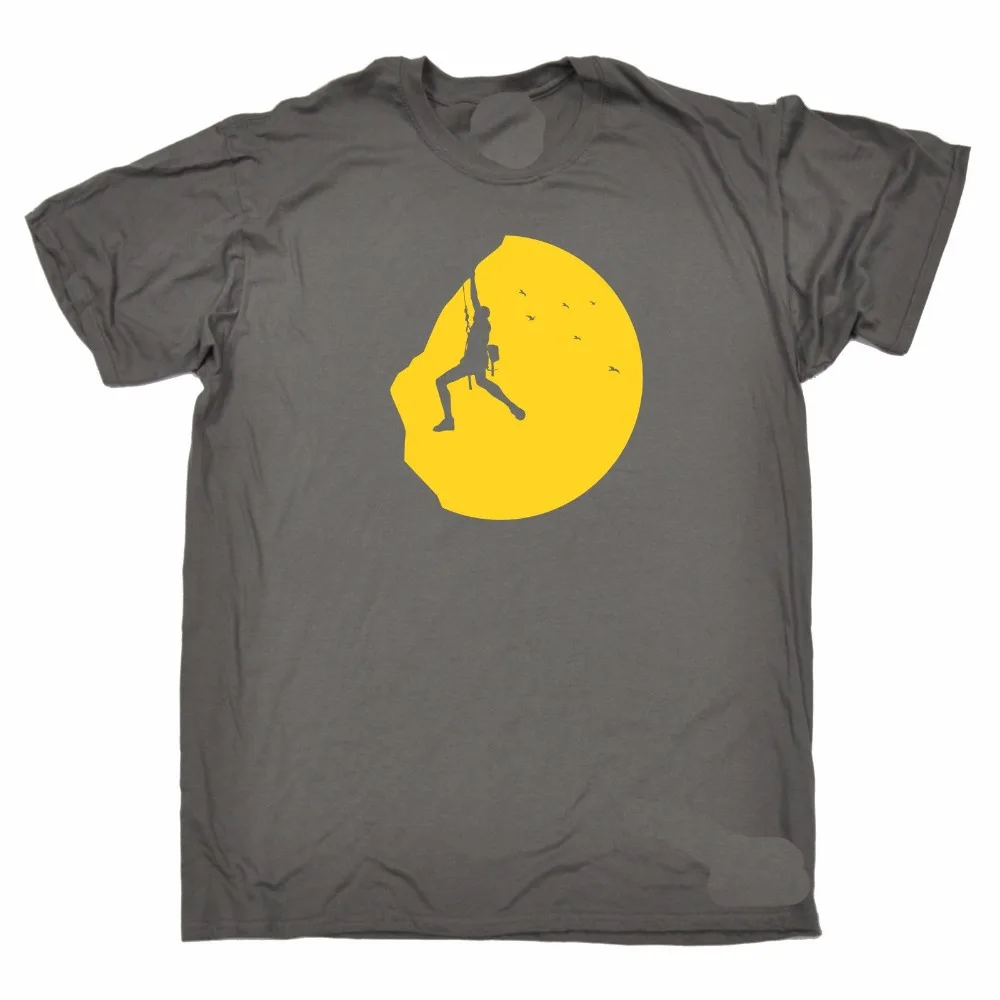 

New 2019 Fashion Hot for tall and big men Rock T-Shirt Climber Sunset Adrenaline Addict Fathers Day Gift Clim Bmetal T Shirt
