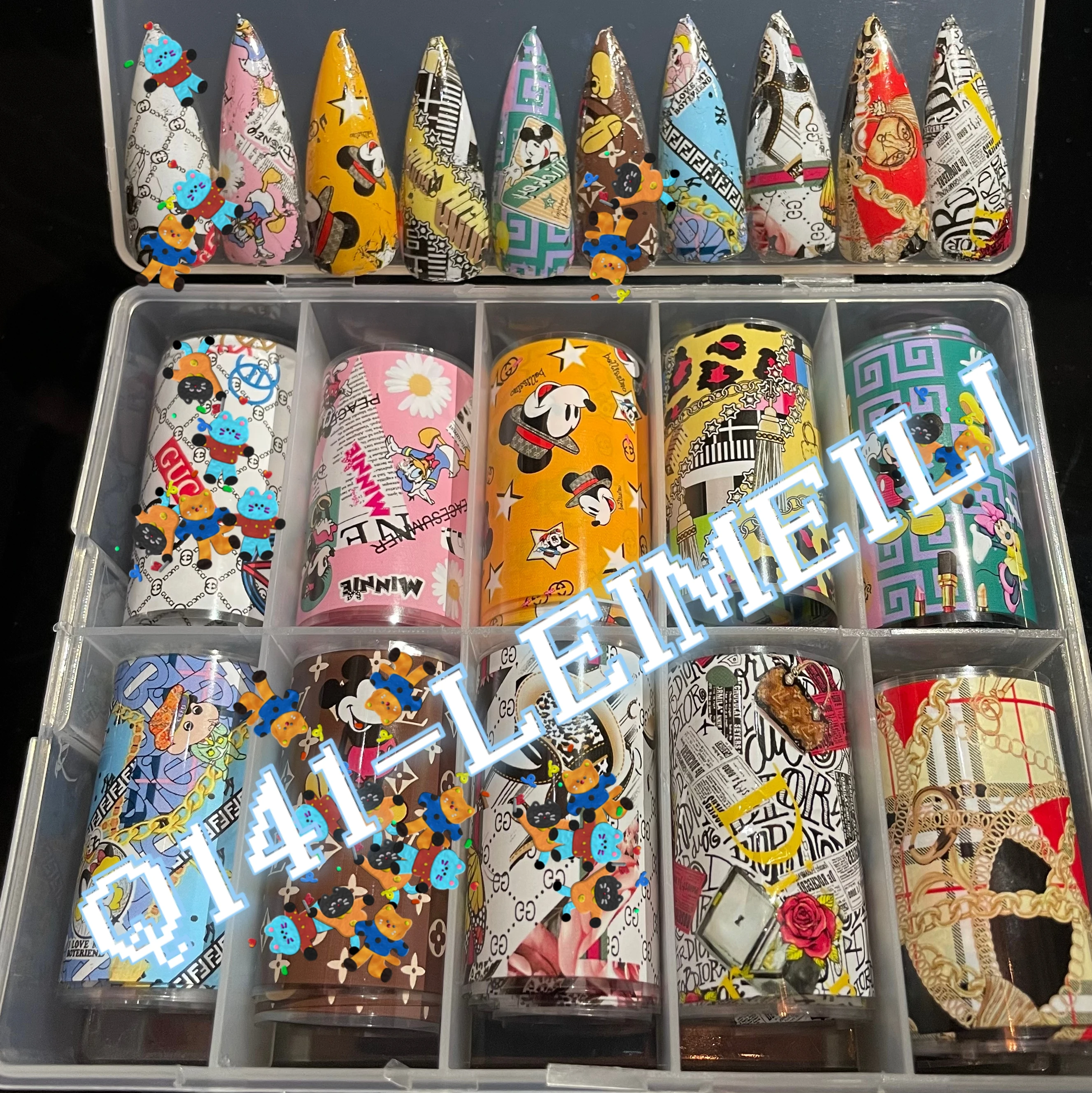 

4cmx50cm 1 box nail roll brand logo designer nail foil nail decoration