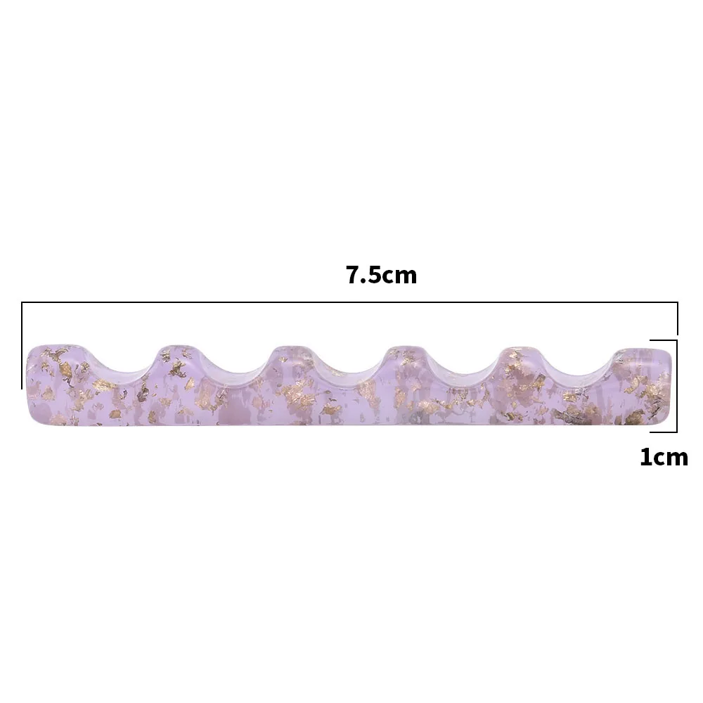 

Acrylic Clear Blue Nail Brush Rack Shelf Painting Pen 5 Grids Rest Holder Stand Colorful UV Gel Brush Display Holder Nail Tools