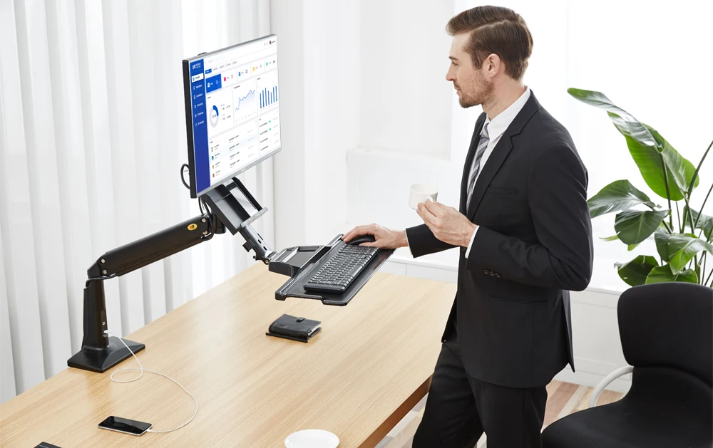 Настольный держатель для монитора NB FC35 / NB35 с газовой пружиной 19-27 дюймов со