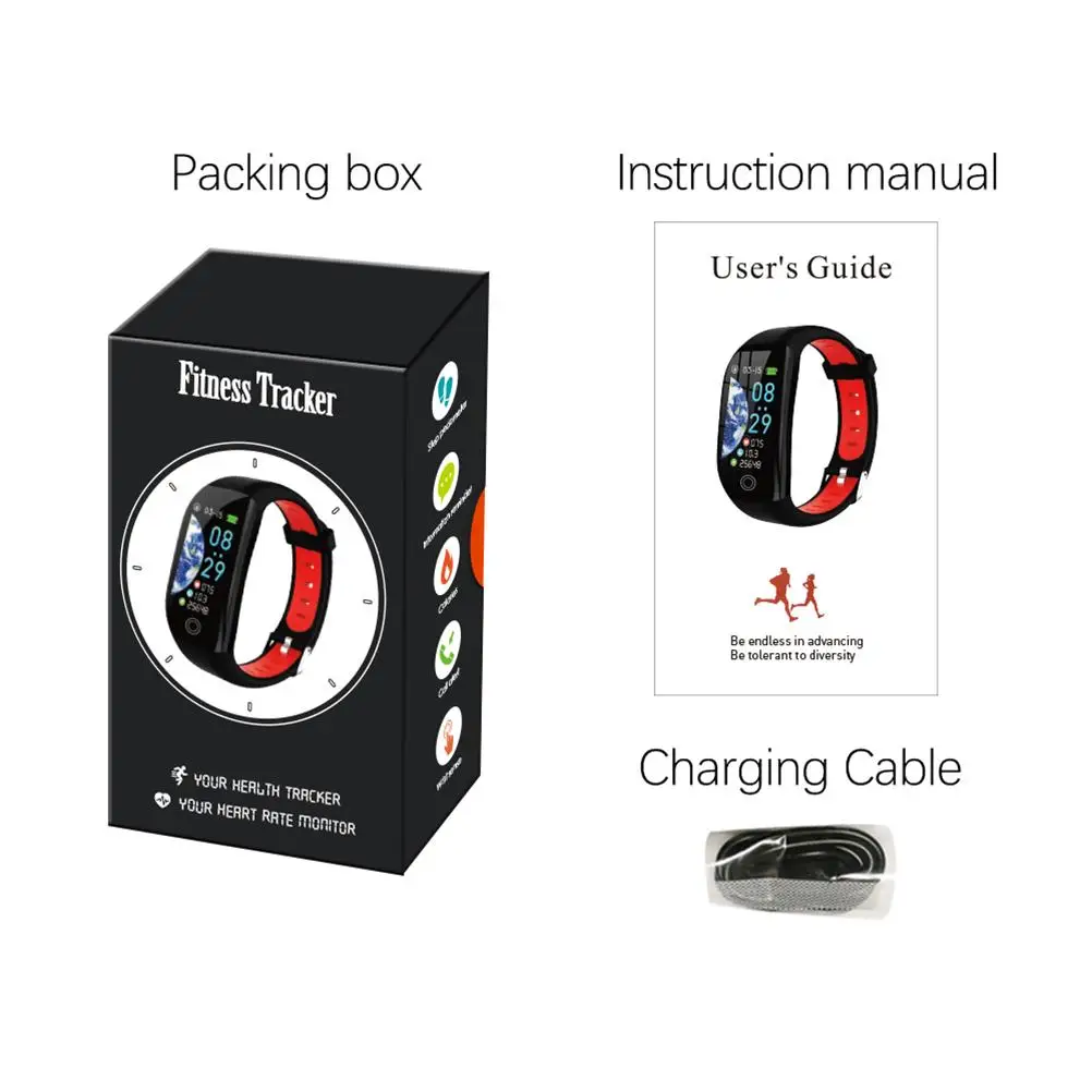 

F21 Smart Fitness Bracelet Heart Rate Monitor Activity Tracker Pedometer Smart Band Men Women Health Wristband For Android IOS