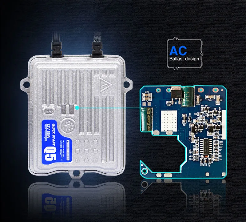 55 Вт HID AC C5 ксеноновые лампы Canbus декодер тонкий балласт или Q5 Быстрый Яркий Быстрый старт балласт с H1 H3 H7 H11 9005 9006 12 В