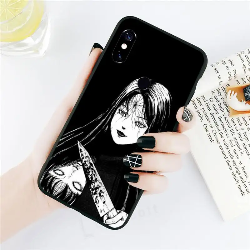 

Junji Ito Tees Horror anime Phone Case For Xiaomi Redmi note 7 8 9 t k30 max3 9 s 10 pro lite