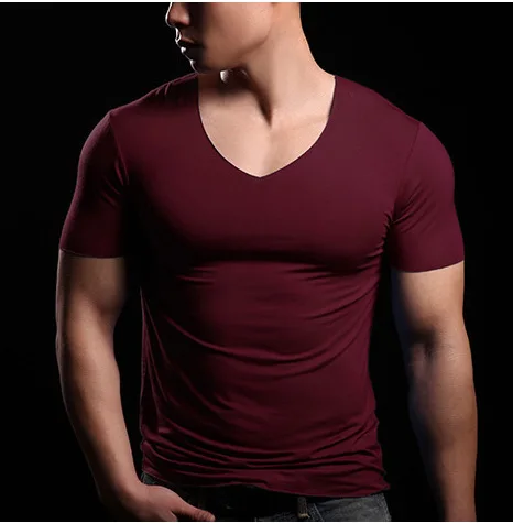 

3689-clothes cotton half-sleeved shirt bottoming shirt men
