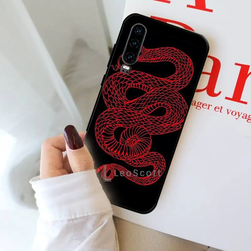 

Snake Hand animal Flower Pattern Phone Case For Huawei Y5 Y6 II Y7 Y9 PRIME 2018 2019 NOVA3E P20 PRO P10 Honor 10