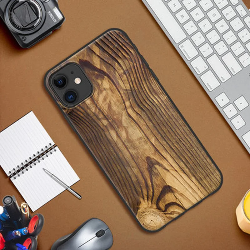 Мягкие силиконовые чехлы для телефонов iphone 11 iPhone11pro iPhone11promax чехол с деревянным