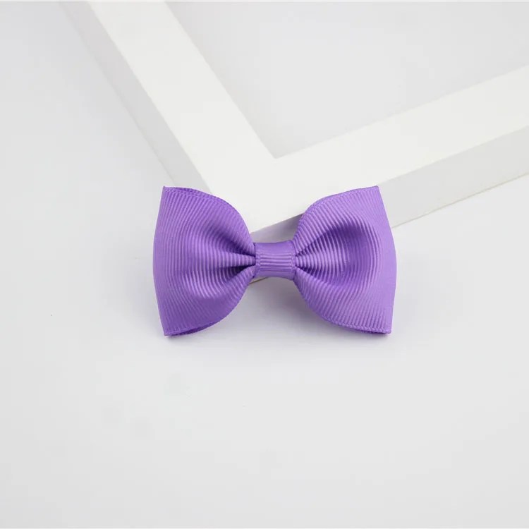 05 Purple Мода аплодисменты конфеты заколки для детей, без рукавов, для детей, с полоской однотонную ленточку зажим для волос луки для девочек Для женщин заколки, аксессуары HCGY0002 - Цвет: 05 Purple