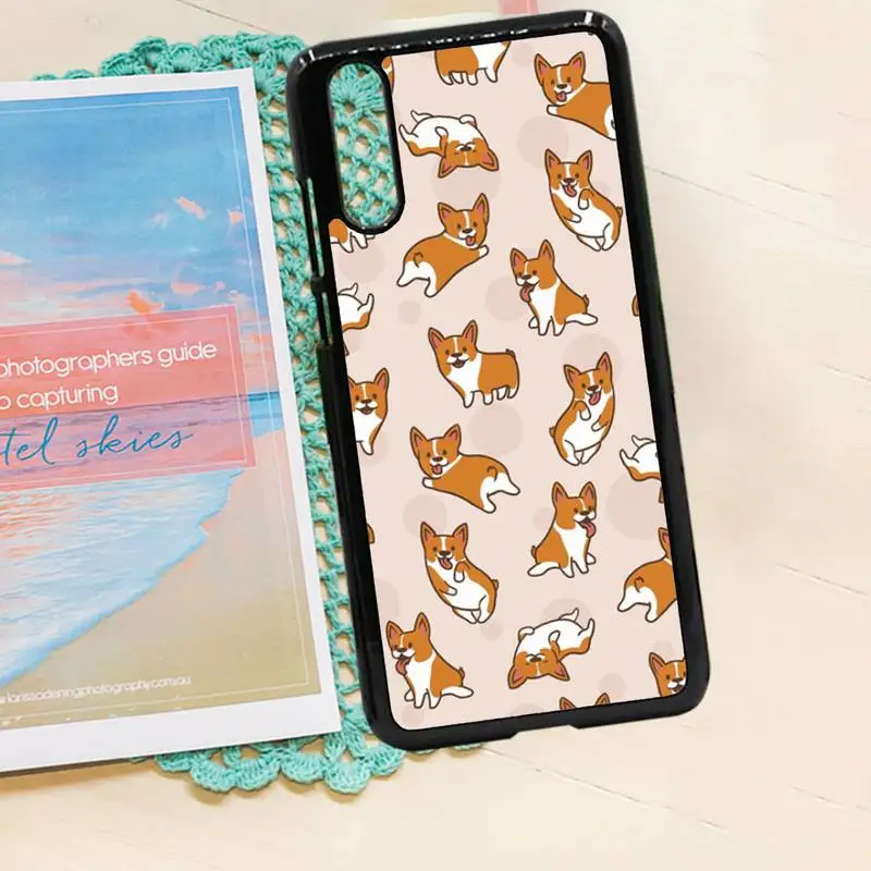 

Corgi cute cartoon dog animal Phone Case PC for iPhone 11 12 pro XS MAX 8 7 6 6S Plus X 5S SE 2020 XR