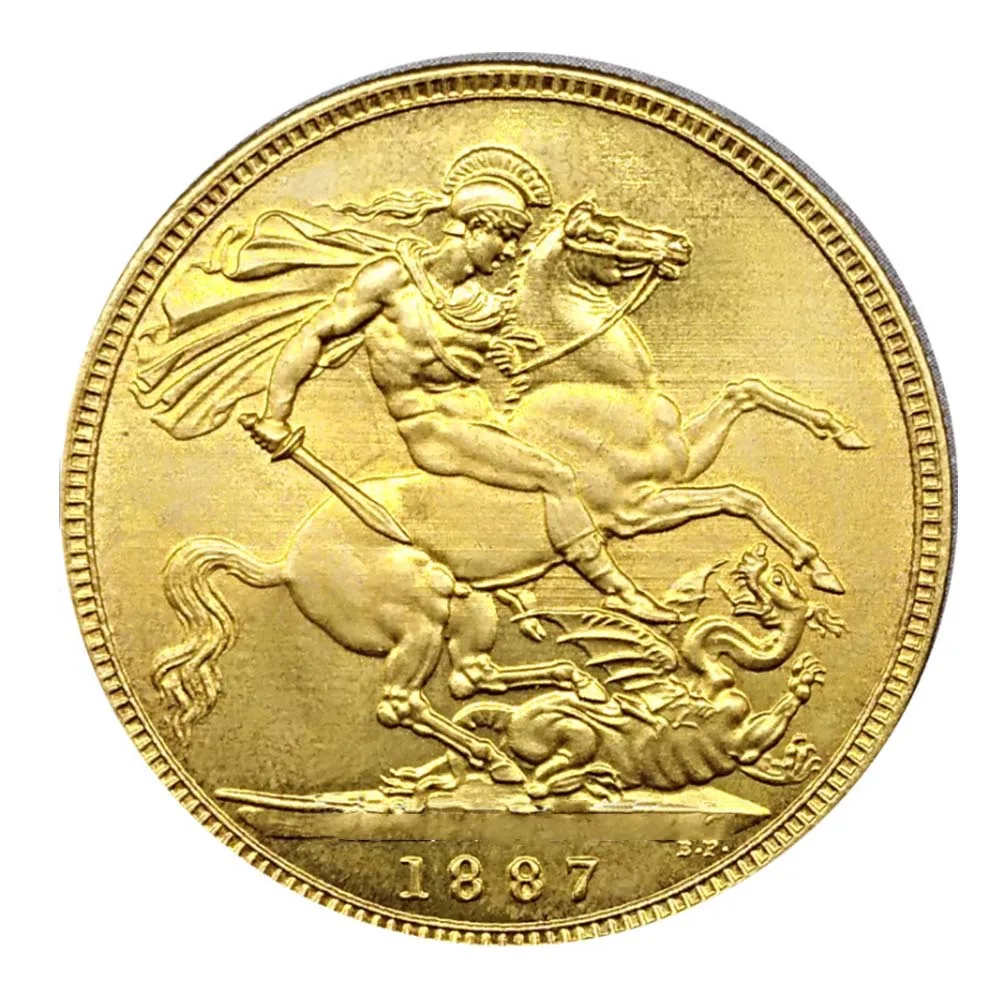 Queen Victoria Full Gold Sovereign - Plated *Random Date* 1887 1900 | Дом и сад