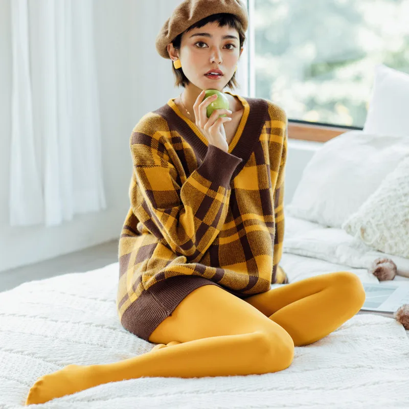 

80D Woman Tights Plus Size Color Anti-hook Tear Resistant Super Elastic Large Sizes Pantyhose Sexy Female Spring Autumn Winter