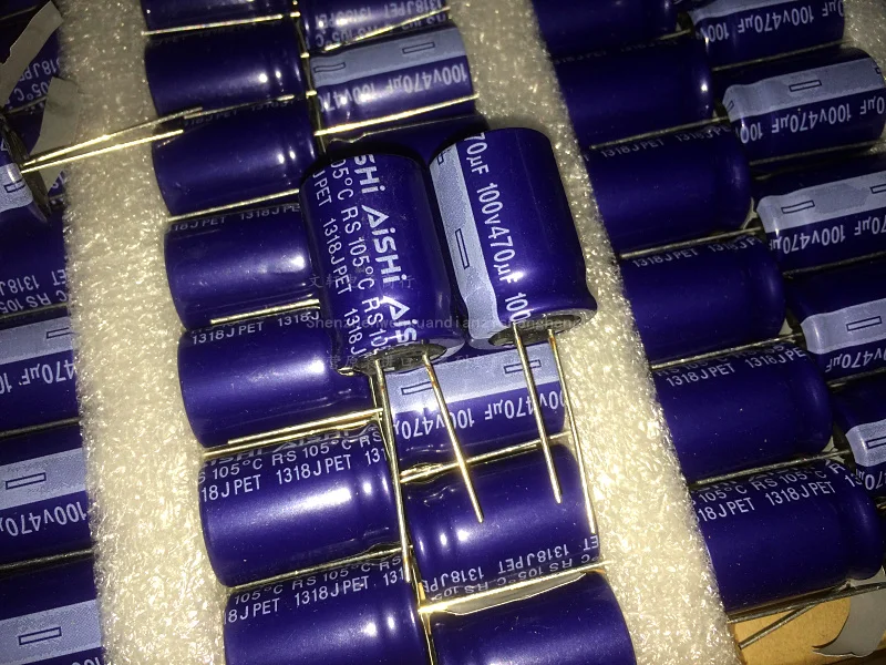 5 предметов в лоте 10 шт. 470 мкФ 100V Aishi RS серии 18x25mm долгий срок службы 100V470uF Алюминий