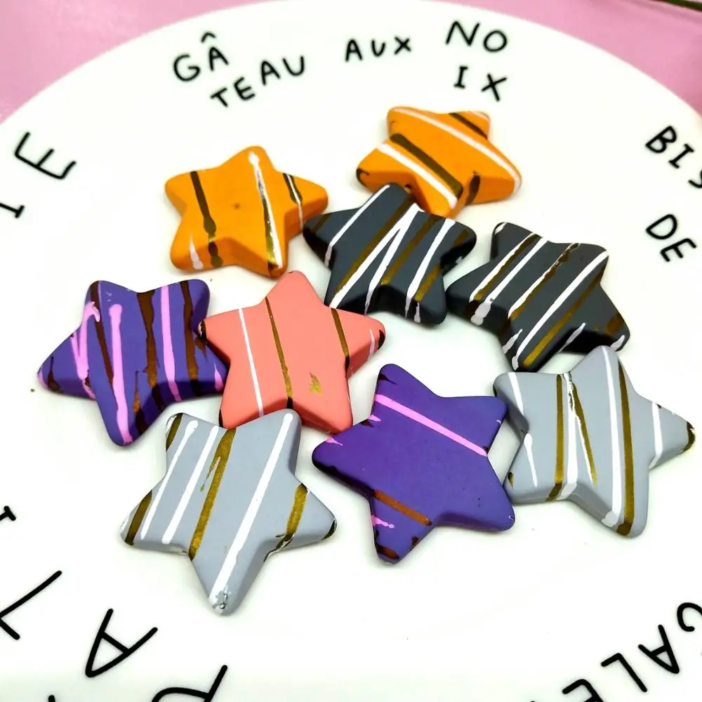 6 шт. бусины нитки в виде звезд 32 мм Аксессуары для браслетов ожерелья сережек. 2020