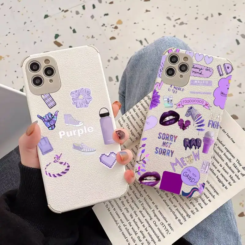

Personalized art trend pattern Phone Case Lambskin Leather For iphone 12 11 8 7 6 XR X XS PLUS MINI PLUS PRO MAX Shockproof