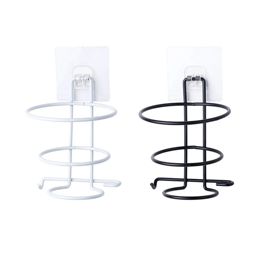 

Hair Dryer Stand Iron Wall Mounted No Drilling Hair Dryer Shelves Shelf Storage Hairdryer Rack Holder Hanger for Hotel Bathroom