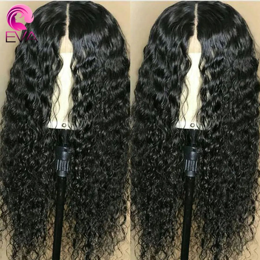 Eva 13x6 Lace Front Human Hair Wigs Brazilian Curly For Women Kinky Pre Plucked Baby | Шиньоны и парики