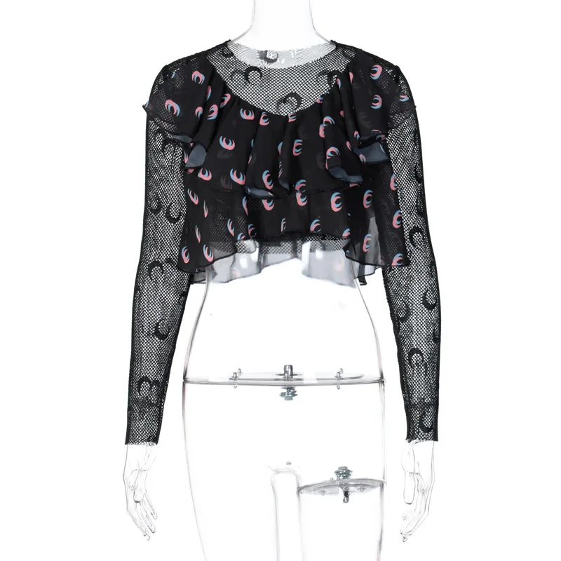 

Women's clothing autumn / winter 2020 new Jennie same moon print screen thin fit two piece T-shirt