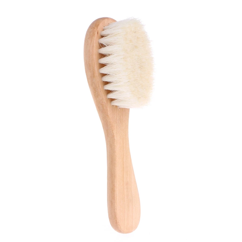 Cepillo con mango de madera para beb&eacute;, cepillo de pelo para reci&eacute;n nacido, peine infantil, masajeador de cabeza-0