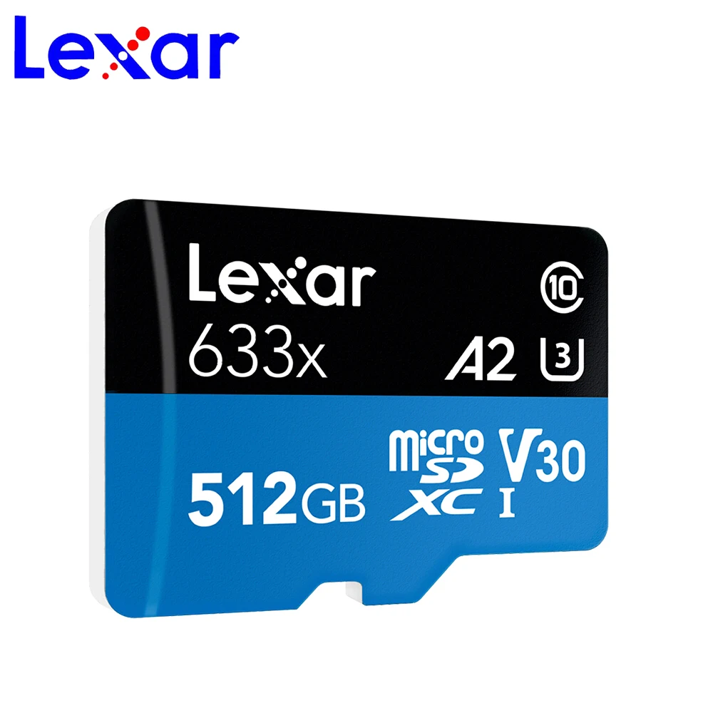 512 ГБ Lexar карта памяти SD 633x95M UHS-I Flash micro sd 512gb 1 ТБ microsd для дрона Gopro Sport camera SDXC Store card 32gb 64gb 128GB - Емкость: 512 ГБ