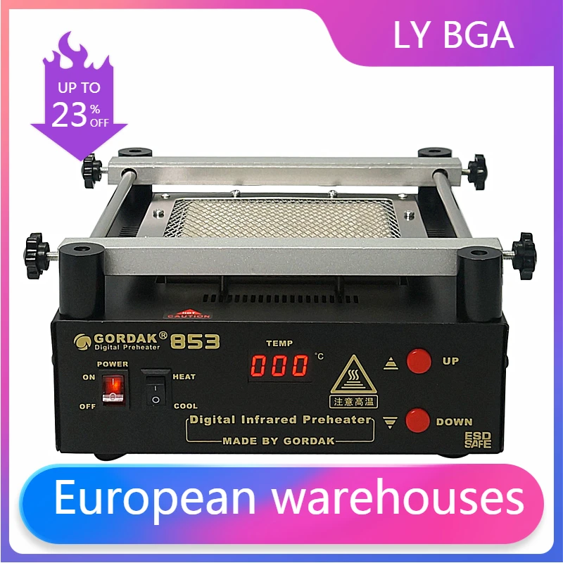 

GORDAK 853 Infrared Preheating Station New Upgrade PCB Desoldering BGA ESD Rework Machine