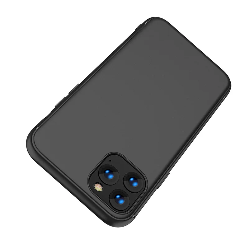 Черный мягкий матовый чехол из ТПУ для Iphone 11 Pro Max X XS 6 6S 7 8 Plus ультратонкий защитный