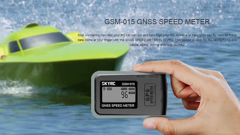SKYRC GSM-015 gps измеритель скорости GNSS ГЛОНАСС прием скорость высота метр встроенный аккумулятор для квадрокоптера RC гоночный автомобиль велосипед