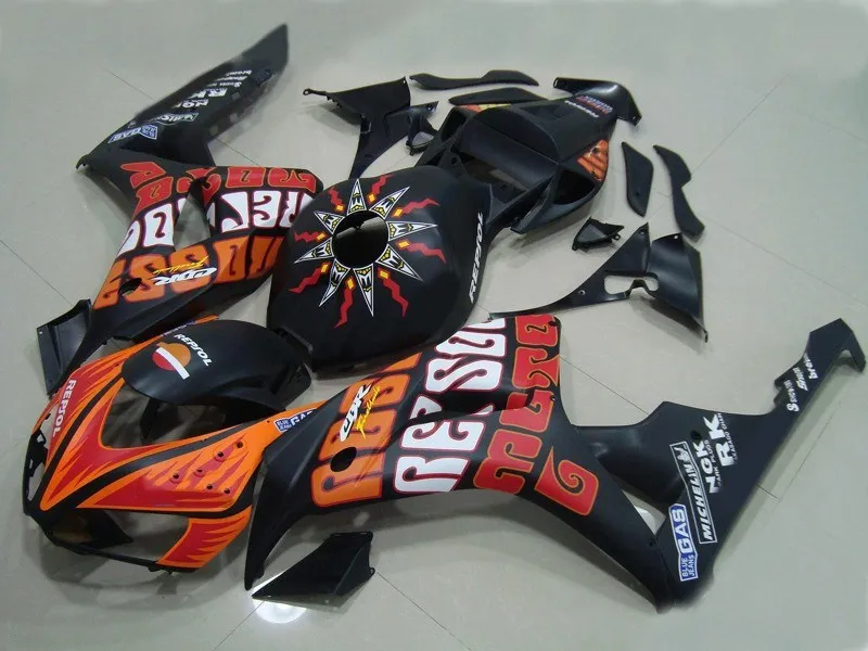 Набор обтекателей мотоцикла для CBR1000RR 06 07 CBR 1000RR 2006 2007 CBR1000 ABS оранжевый матовый